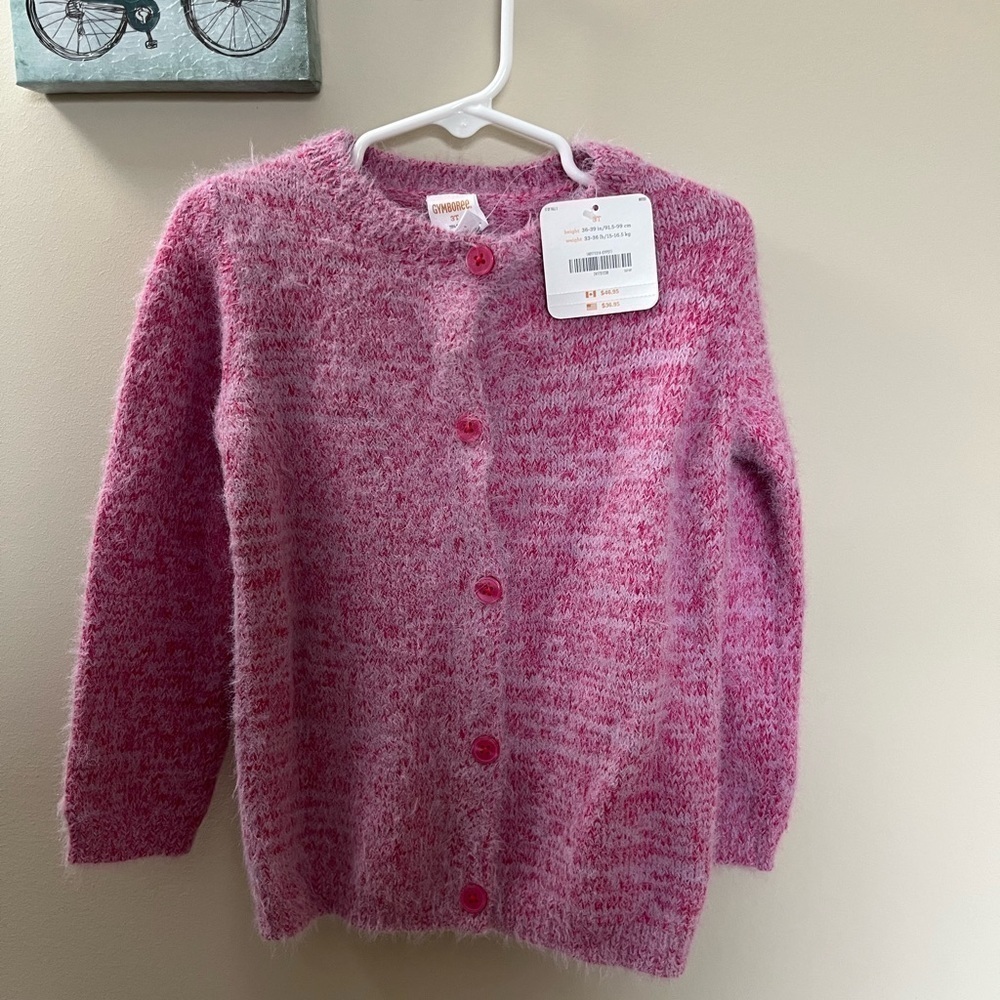 New with tags Gymboree fuzzy pink sweater